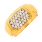 Bague jonc diamants 0.58 carat en or jaune