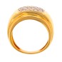 Bague jonc diamants 0.58 carat en or jaune