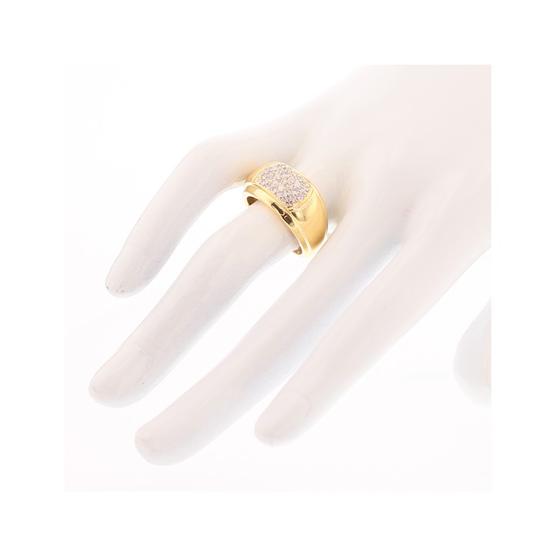 Bague jonc diamants 0.58 carat en or jaune