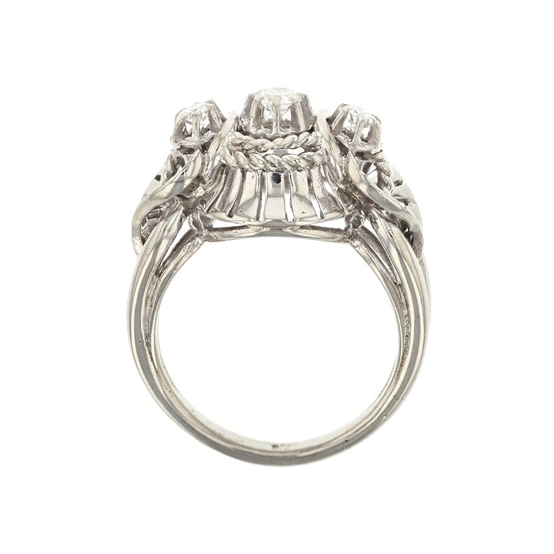 Bague diamants 0.21 carat en or blanc et platine