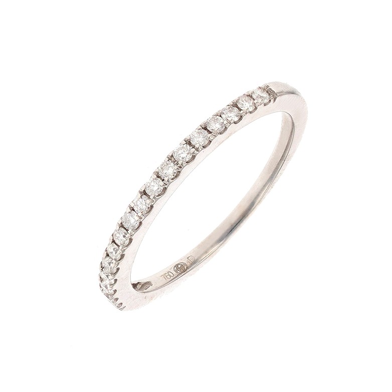 Alliance diamants 0.25 carat en or blanc