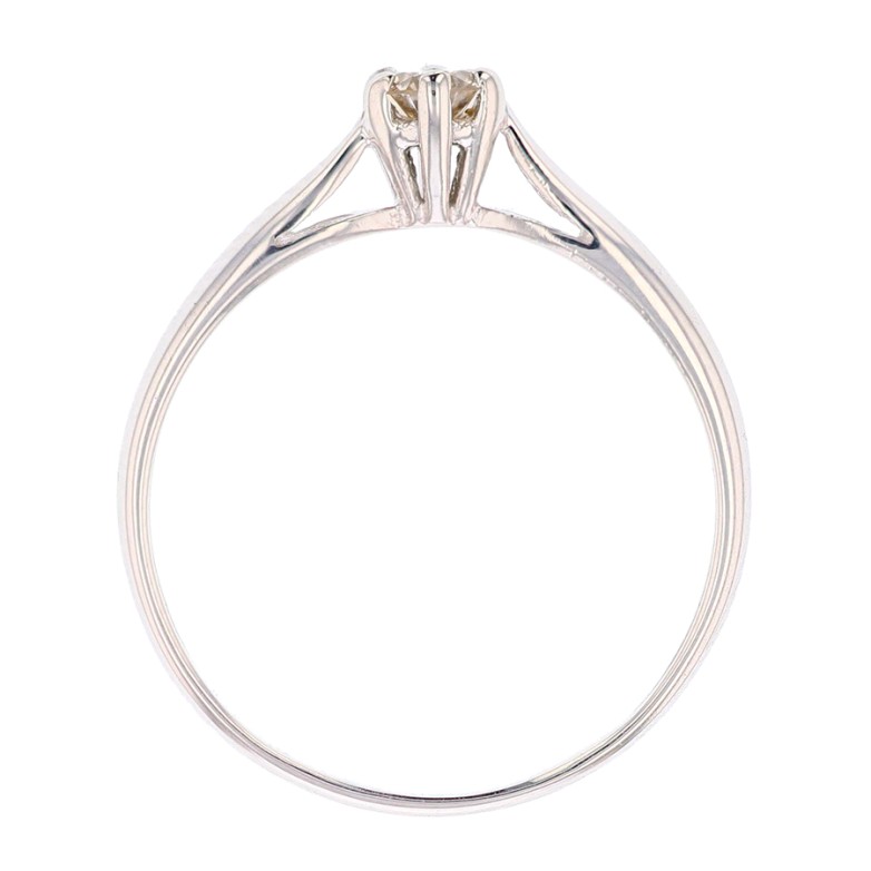 Solitaire diamant 0.20 carat en or blanc