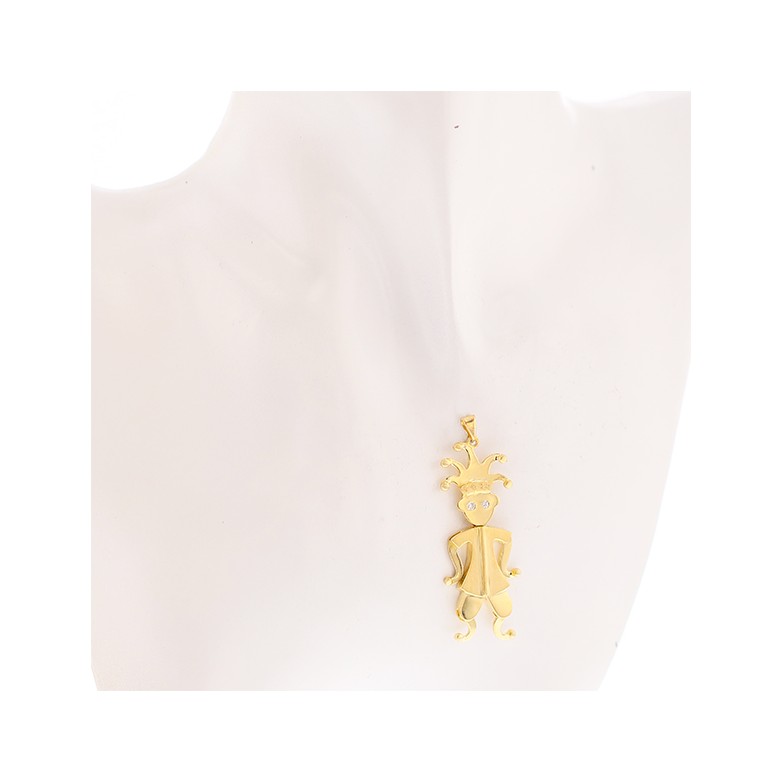 Pendentif clown diamants en or jaune