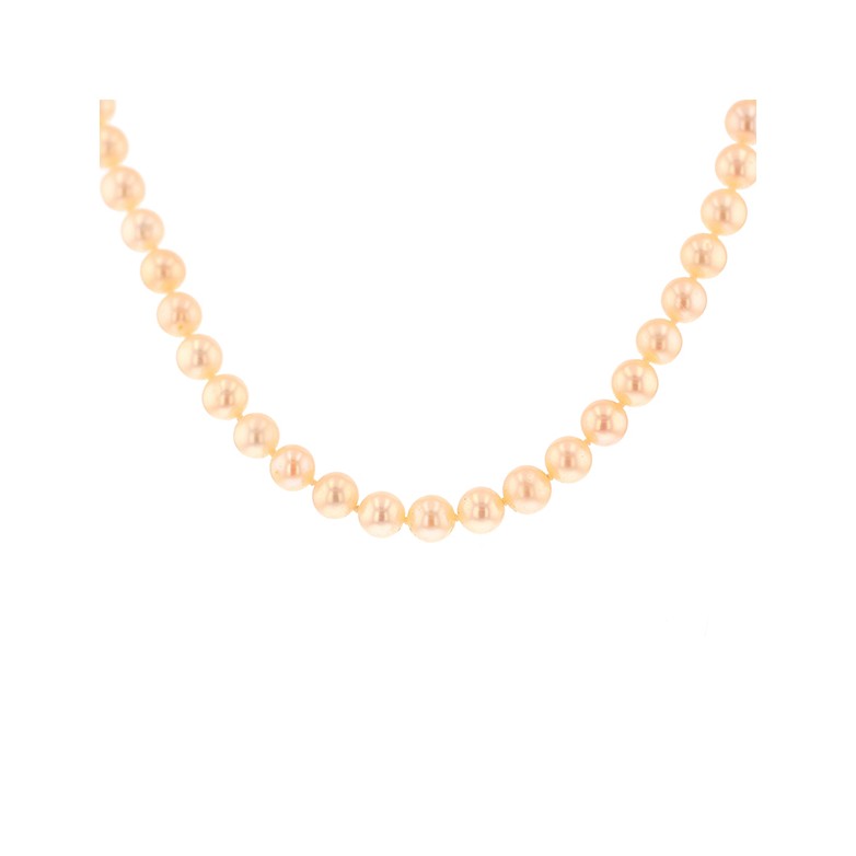 Collier de perles choker en or jaune