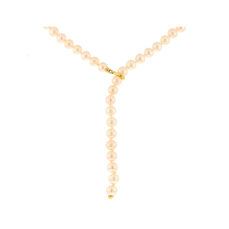 Collier de perles choker en or jaune