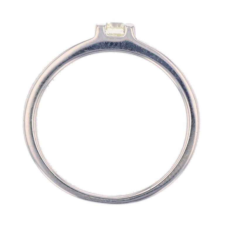 Solitaire 0.20 carat en or blanc