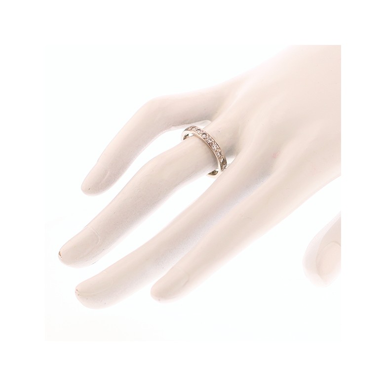 Alliance tour complet diamants 0.77 carat en or blanc