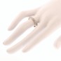 Alliance tour complet diamants 0.77 carat en or blanc