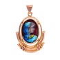 Pendentif émail de Limoges en or rose