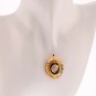Pendentif onyx et perles en or jaune