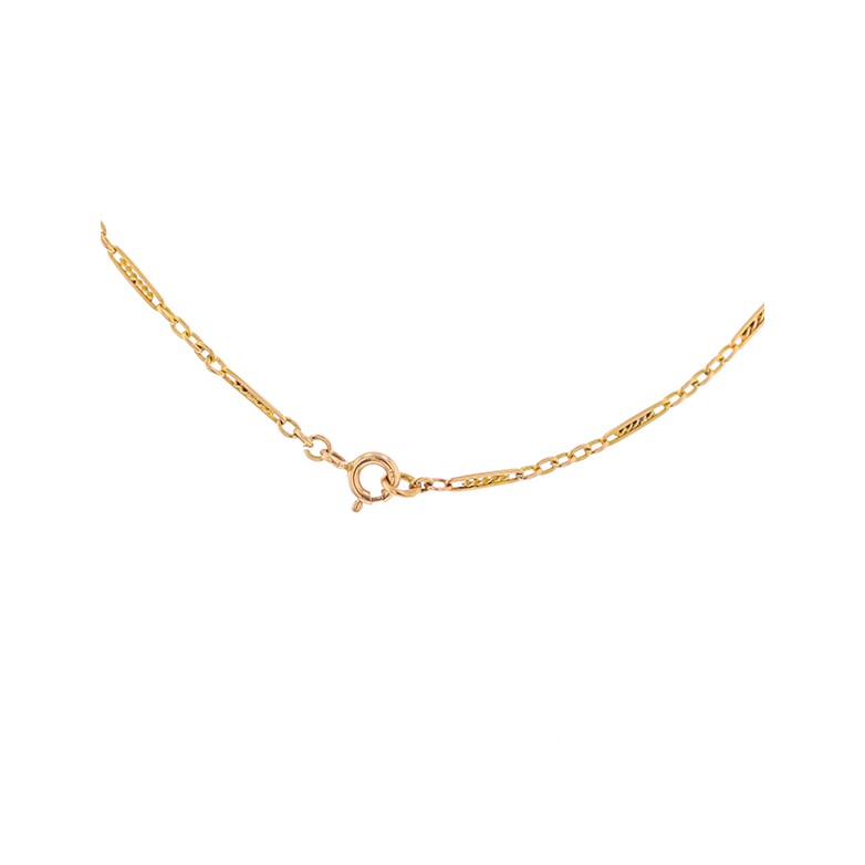Collier Vintage perles de culture en or jaune.
