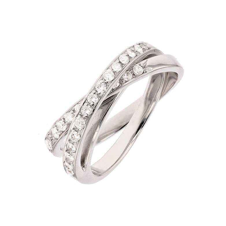 Bague diamants 0.54 carat en or blanc