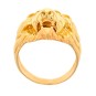 Bague tête de lion en or jaune 11.78 g