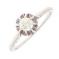 Solitaire diamant 0.25 carat en or blanc