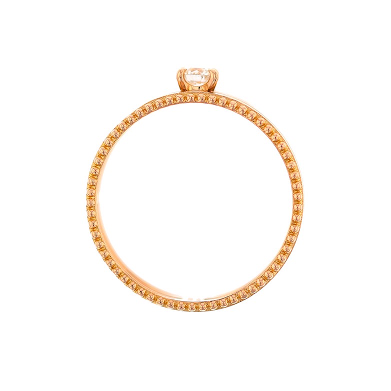 Solitaire signé MAUBOUSSIN diamant 0.18 carat en or rose