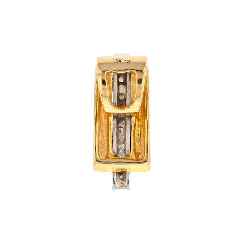 Pendentif signé GUY LAROCHE diamant 0.14 carat 2 ors