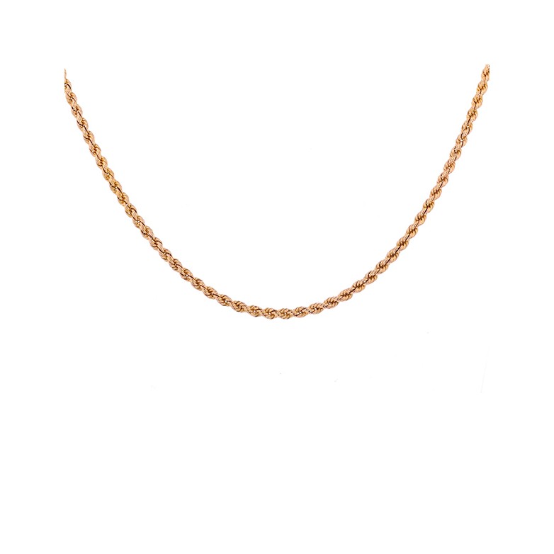 Chaîne maille corde en or jaune 17.51 g