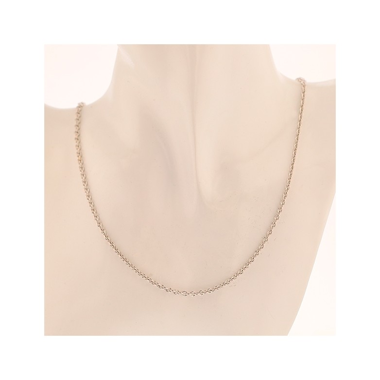 Chaîne maille forçat en or blanc