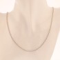 Chaîne maille forçat en or blanc
