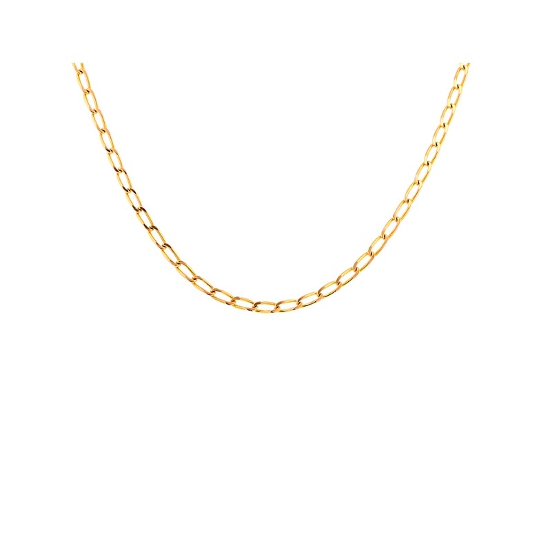 Chaîne maille cheval en or jaune 18.38 g