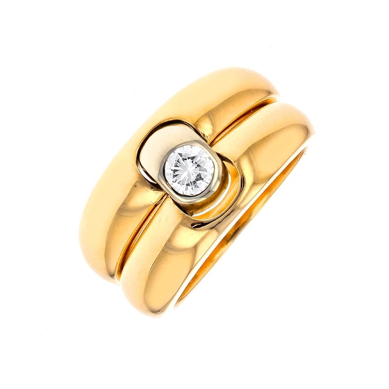 Bague ALAIN ROURE diamant 0.23 carat en or jaune