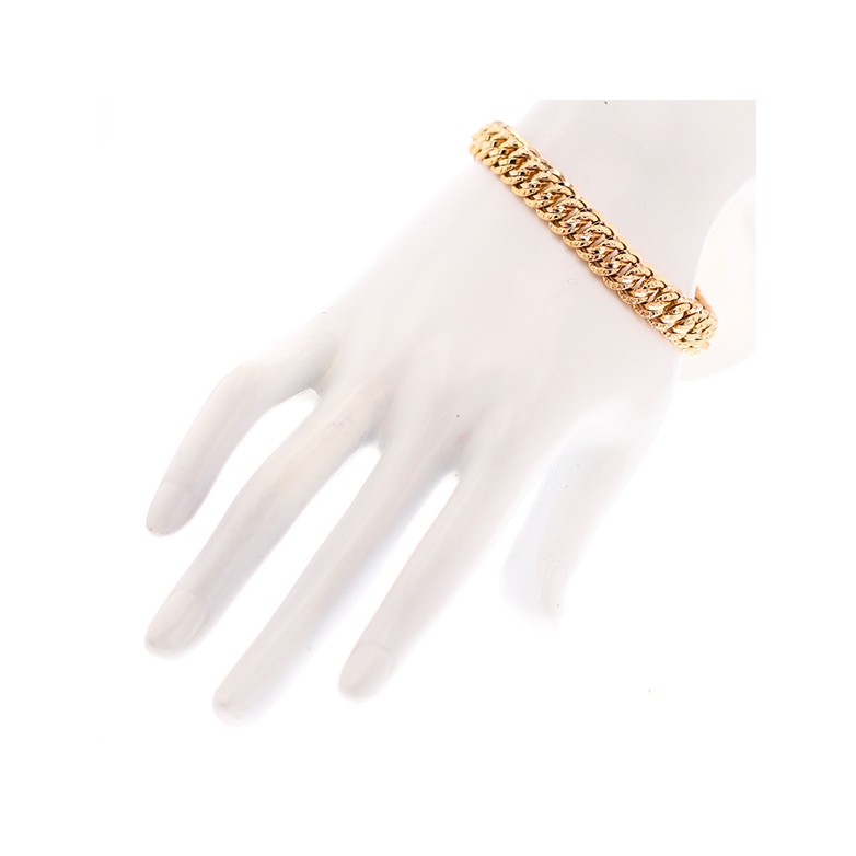 Bracelet maille américaine en or jaune 20.02 g