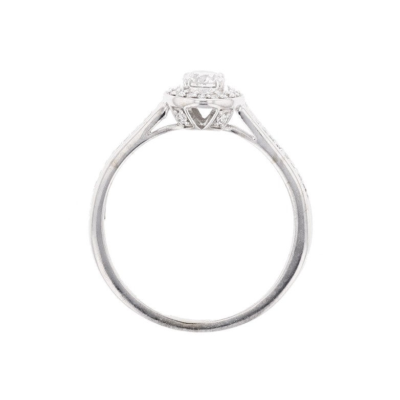 Solitaire diamants 0.43 carat en or blanc
