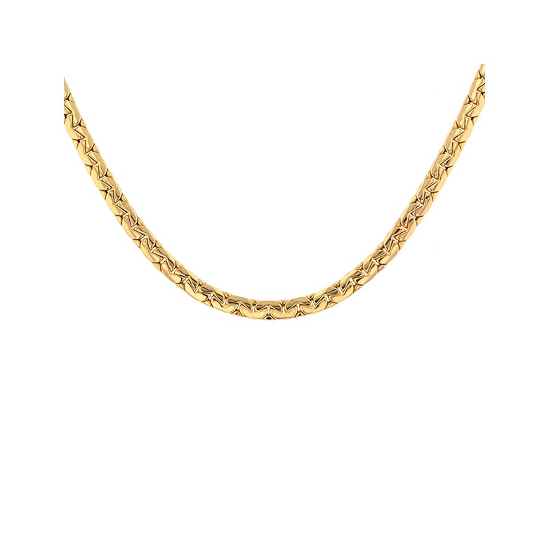 Collier maille haricot en or jaune 22.45 g