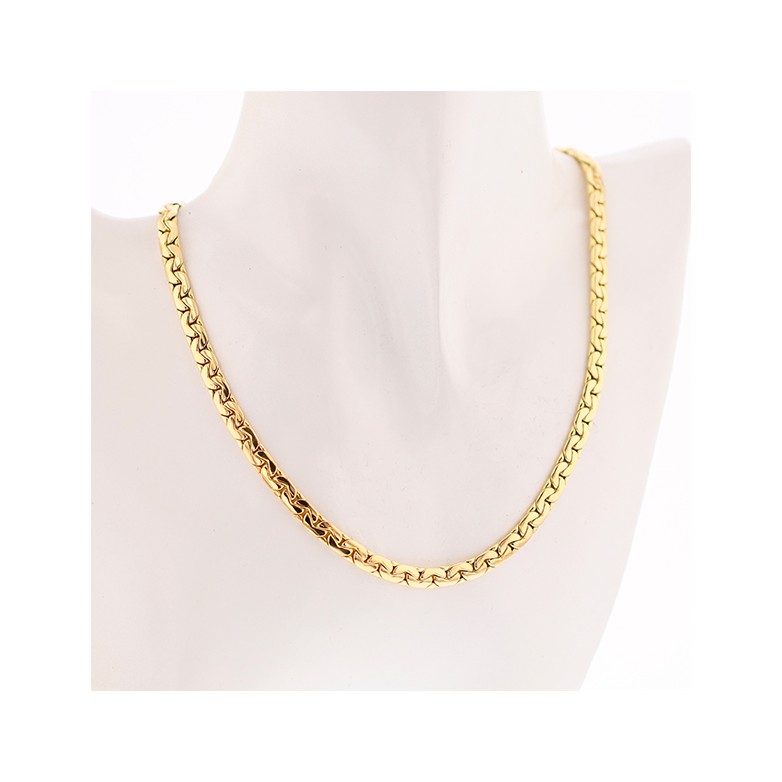 Collier maille haricot en or jaune 22.45 g