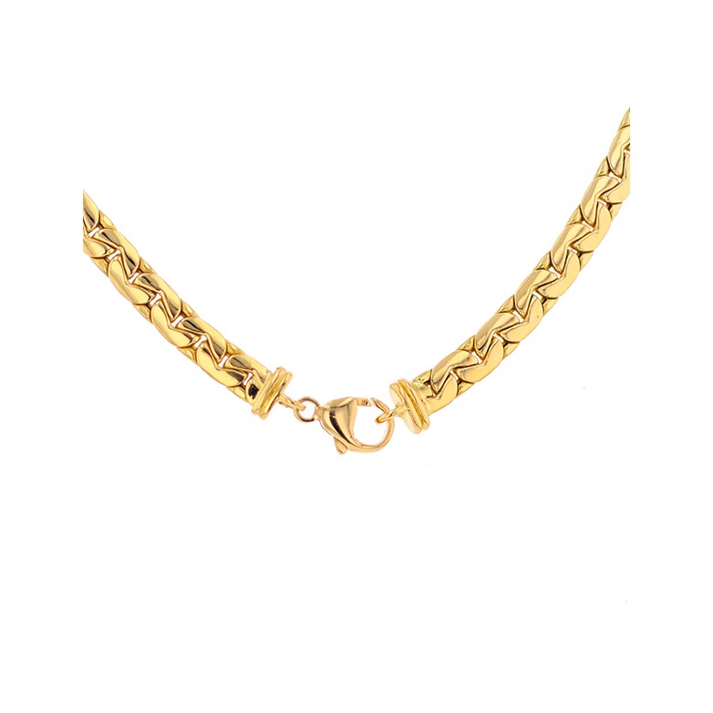 Collier maille haricot en or jaune 22.45 g