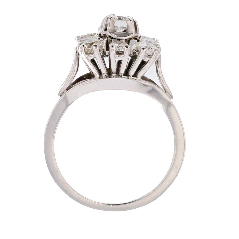 Bague diamants 1.35 carat en or blanc