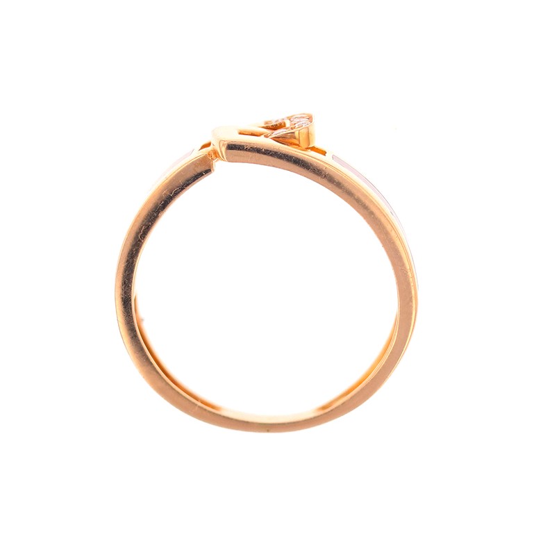Bague CLOZEAU diamants 0.05 carat en or rose