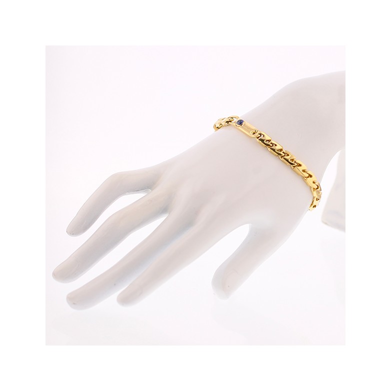 Bracelet saphir cabochon 0.35 carat en or jaune