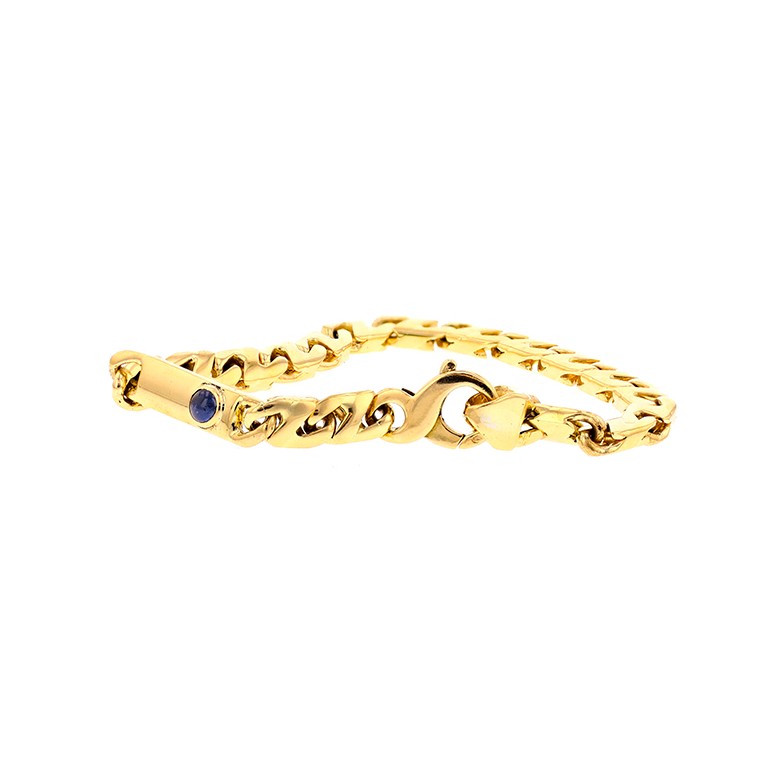 Bracelet saphir cabochon 0.35 carat en or jaune