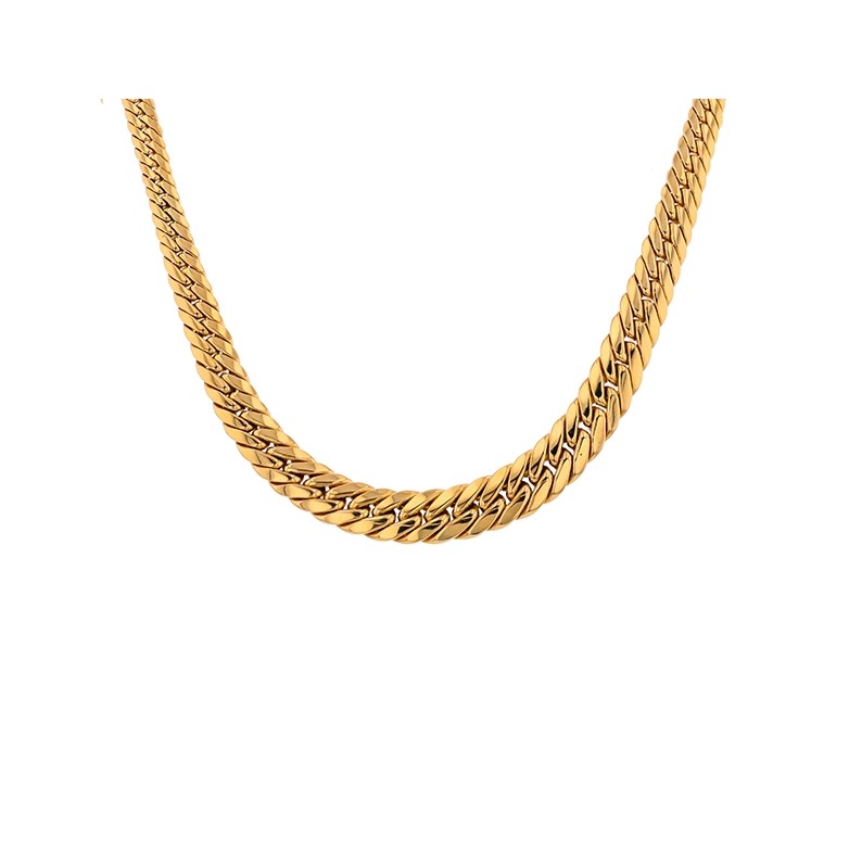 Collier maille anglaise en or jaune 34.50 g