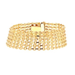 Bracelet manchette en or jaune 44.08 g