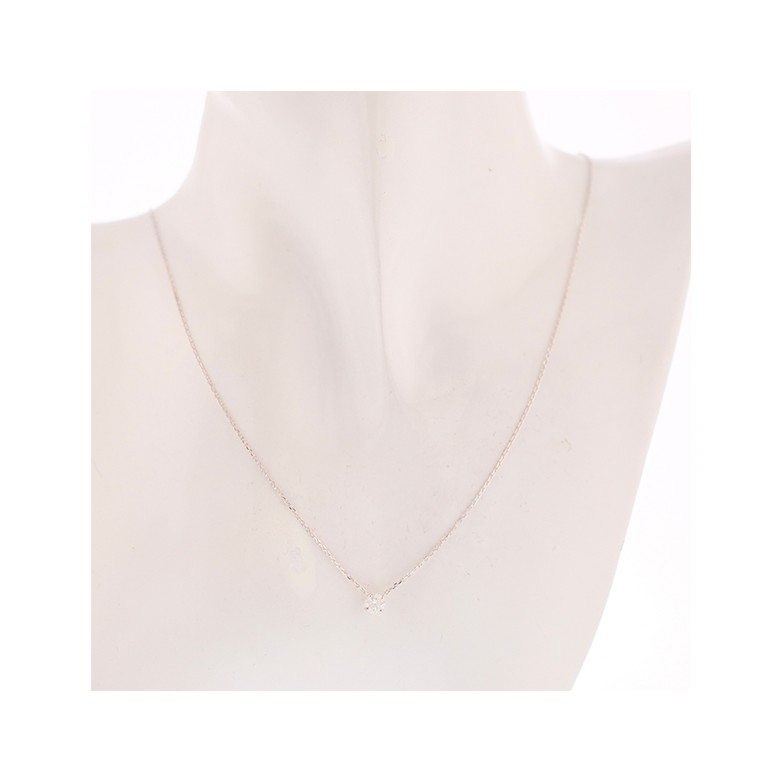 Collier diamant 0.40 carat en or blanc