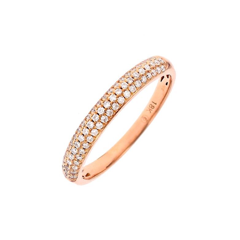 Alliance diamants 0.33 carat en or rose