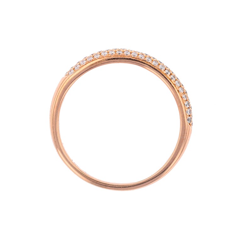 Alliance diamants 0.33 carat en or rose