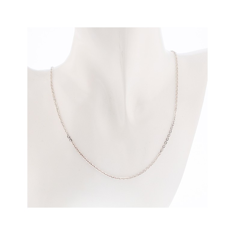 Chaine maille forçat en or blanc 4.57g