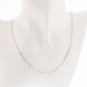 Chaine maille forçat en or blanc 4.57g