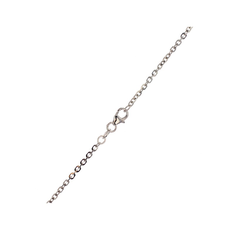 Chaine maille forçat en or blanc 4.57g