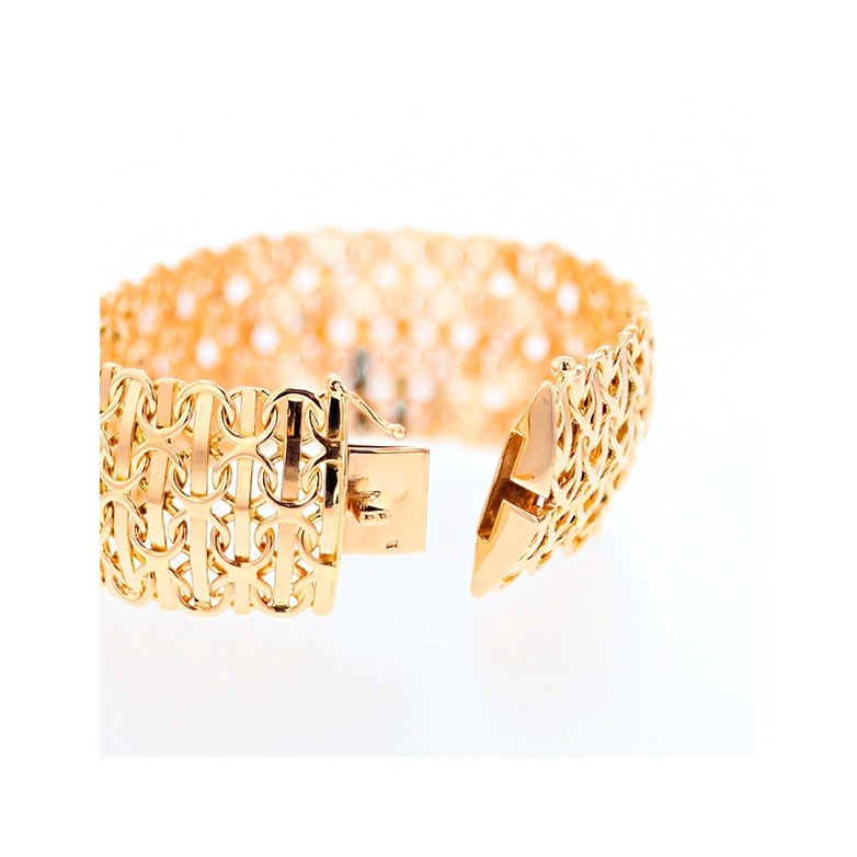 Bracelet manchette en or jaune 47.40 g