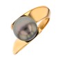 Bague perle de Tahiti en or jaune