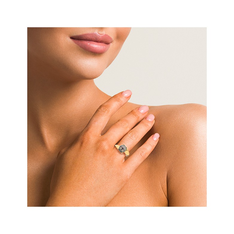 Bague perle de Tahiti en or jaune