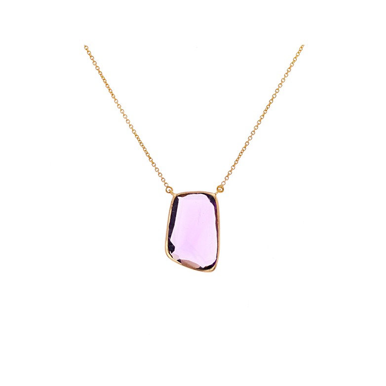 Collier améthyste 5.56 carats en or jaune