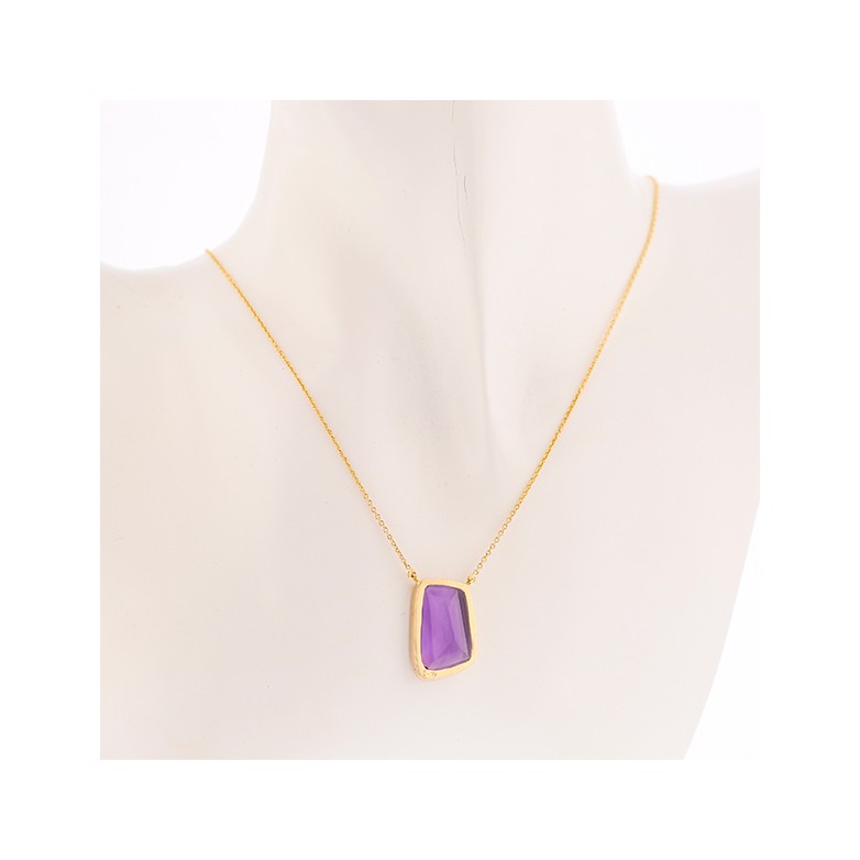 Collier améthyste 5.56 carats en or jaune
