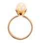 Bague perle en or jaune
