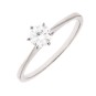 Solitaire diamant 0.35 carat en or blanc