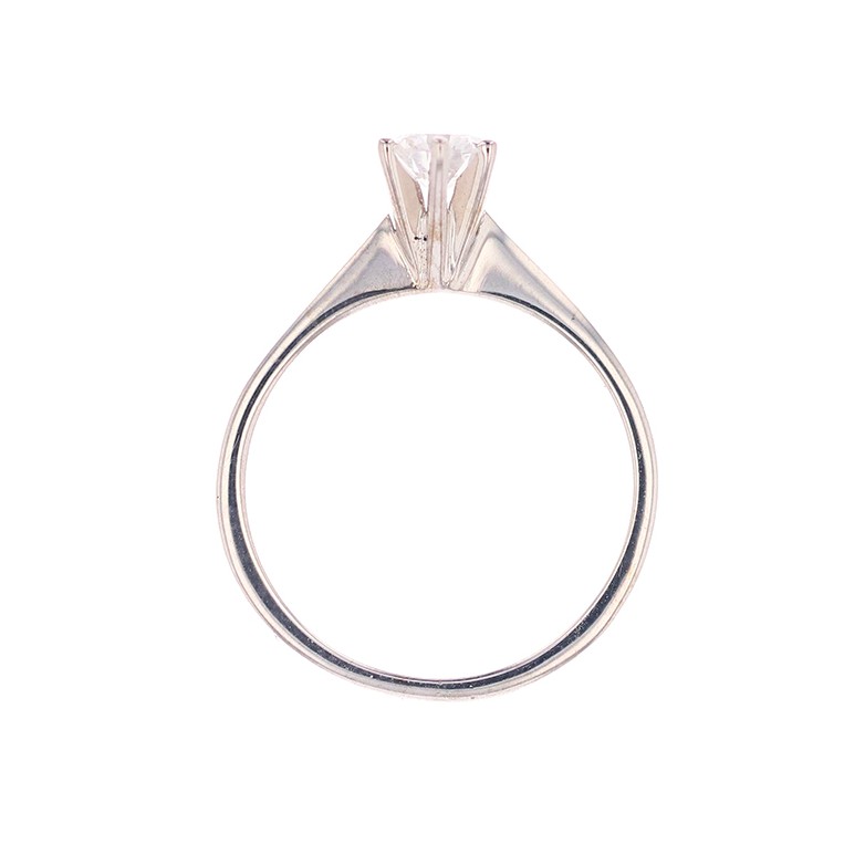 Solitaire diamant 0.35 carat en or blanc
